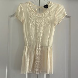 Rue 21 Cream Sheer Top
